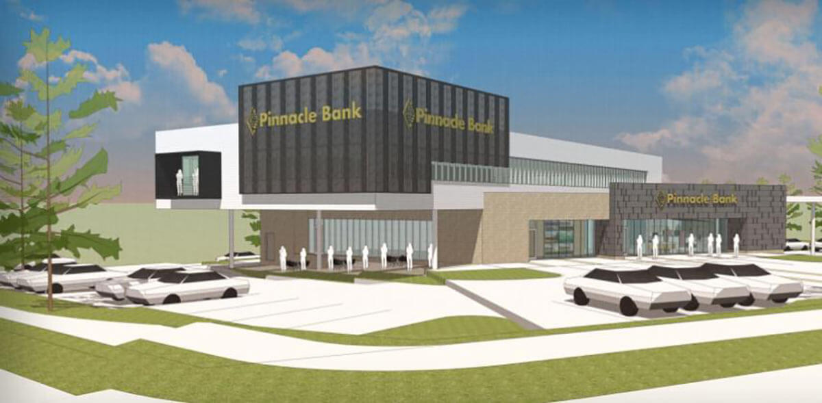 Pinacle Bank on Dodge Street, Omaha, Exterior Rendering