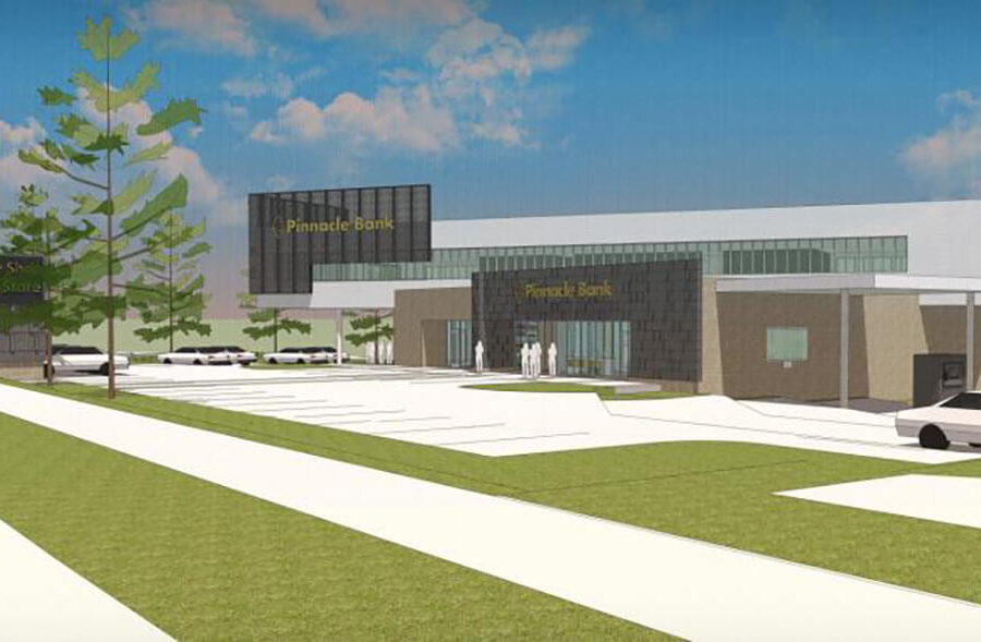 Pinacle Bank on Dodge Street, Omaha, Exterior Rendering