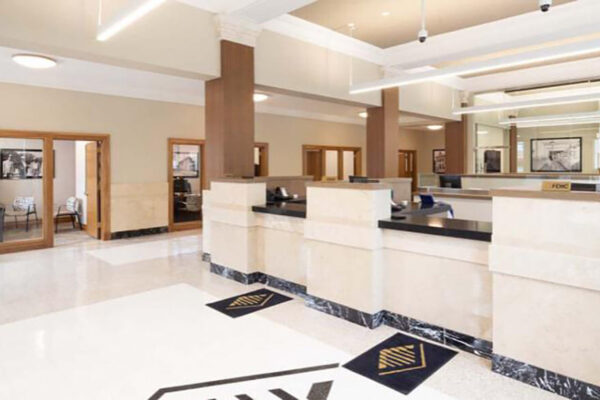 Blog_DarlandCompletesHistoricRemodelInNeligh-01 Historic Pinnacle Bank building in Neligh, Nebraska interior by Darland Construction