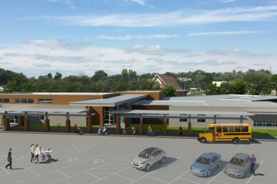 JP Lord School exterior rendering