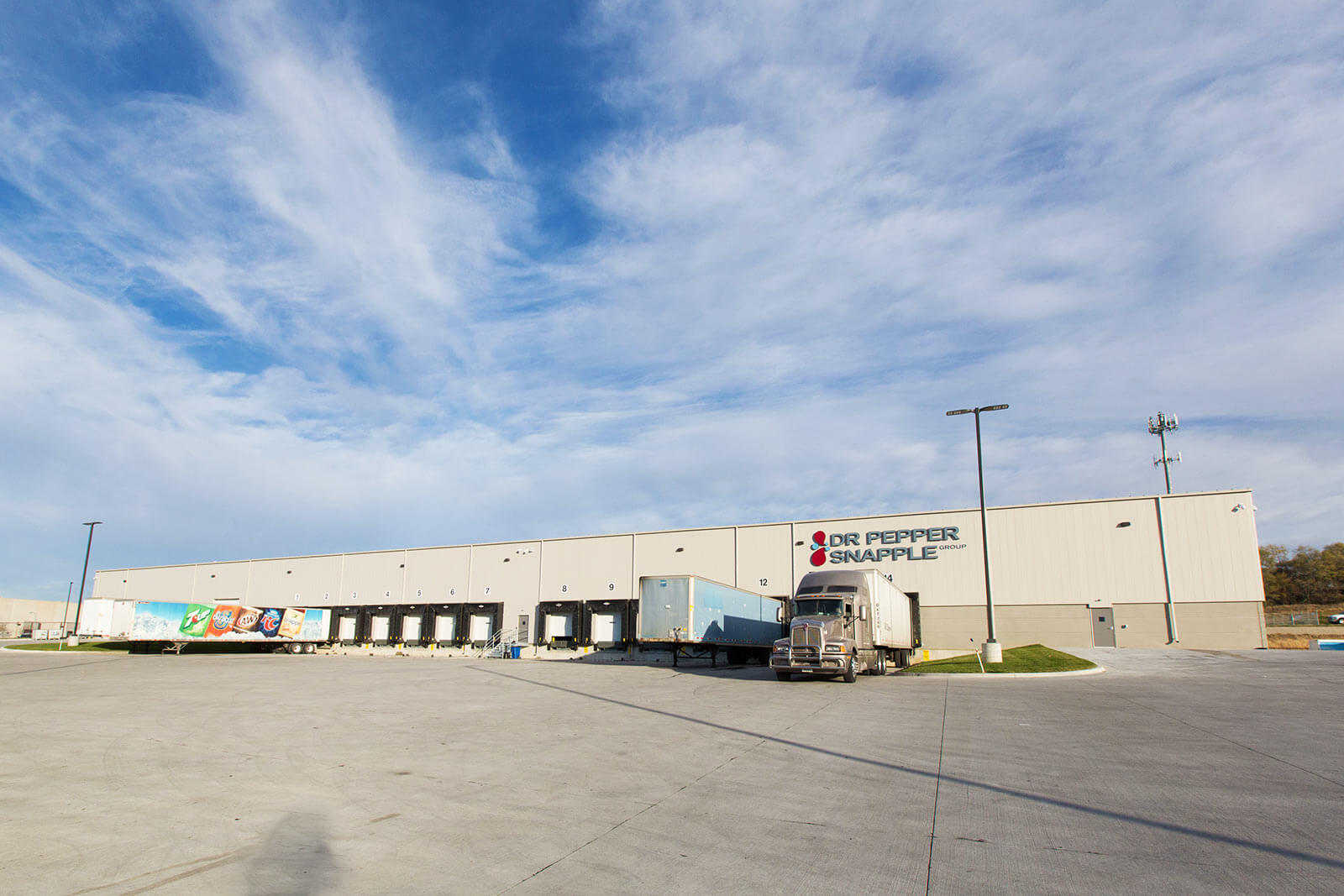 Dr. Pepper Snapple Distribution Center Exterior by Darland Construction