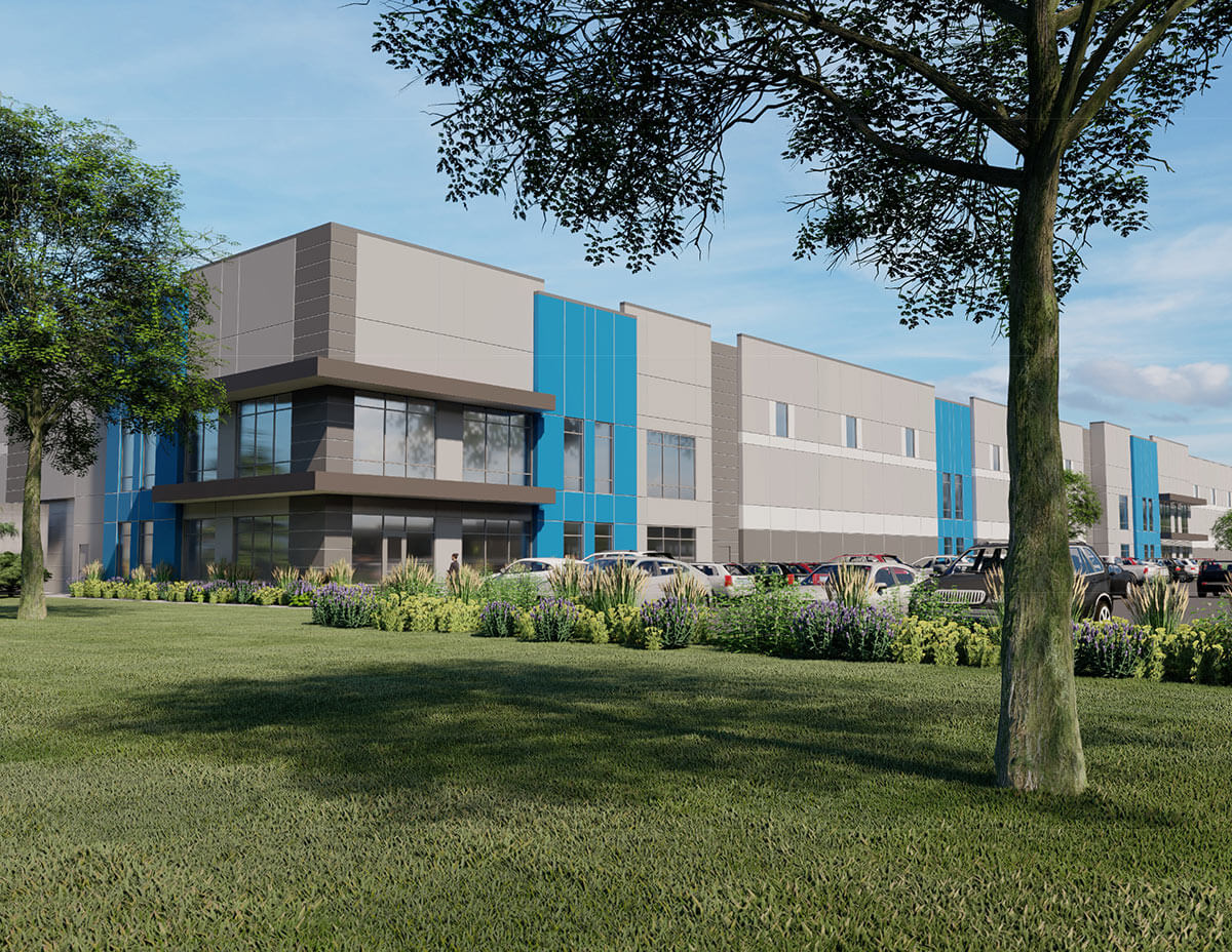 Gretna Logistics Warehouse Exterior rendering by Darland Construction