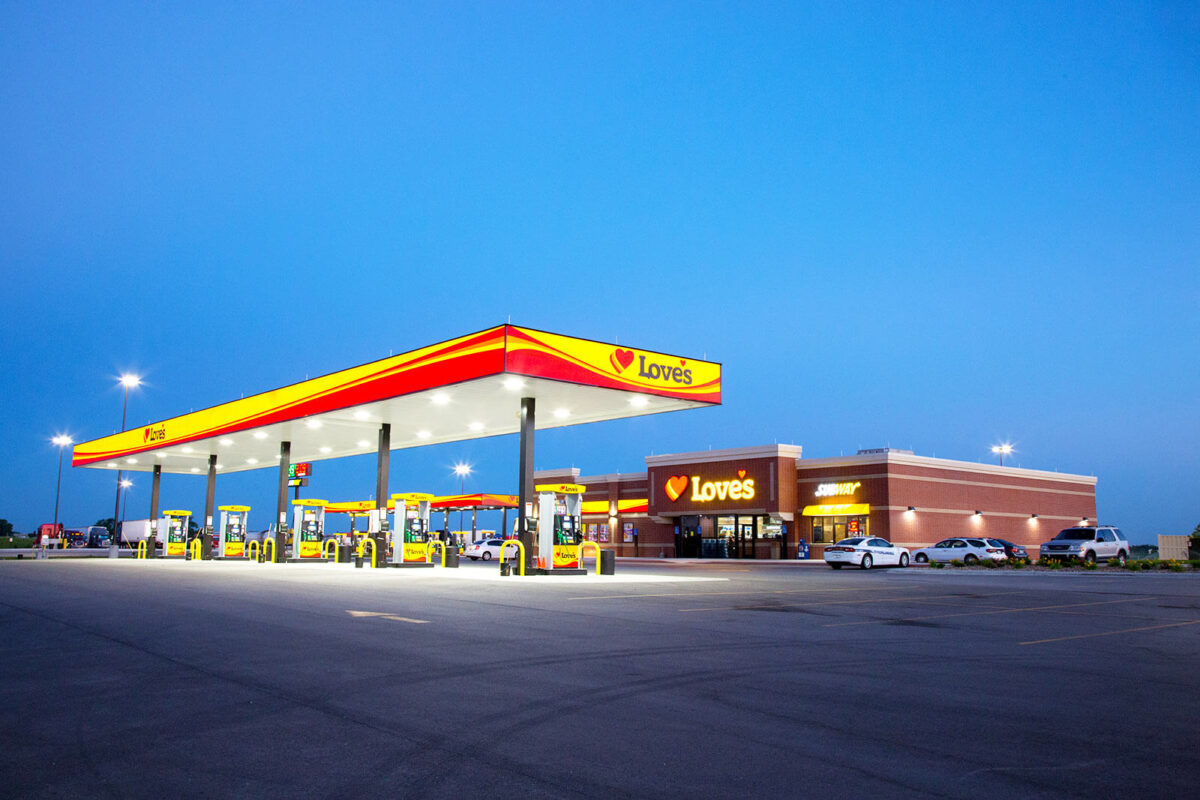 Love's Travel Stop Valley Nebraska exterior by Darland Construction